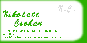 nikolett csokan business card